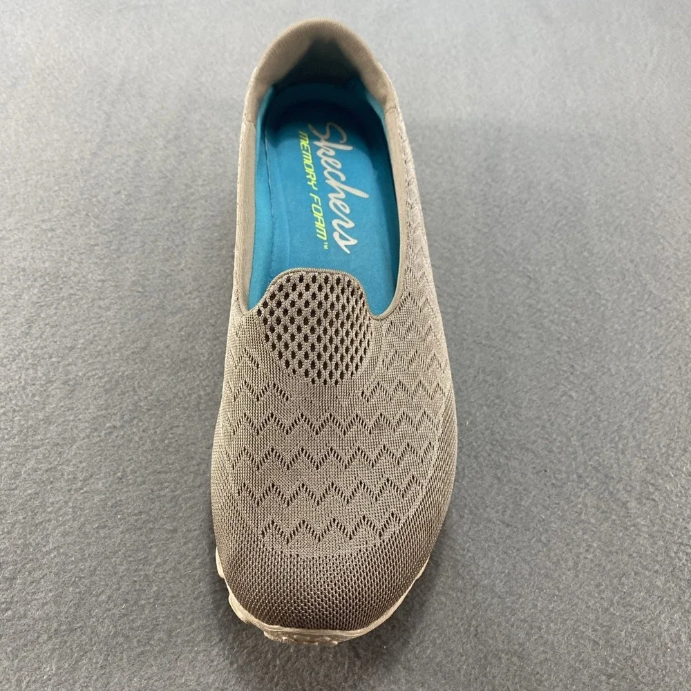 Skechers Womens Slip on Memory‎ Foam Gray Mesh 10M